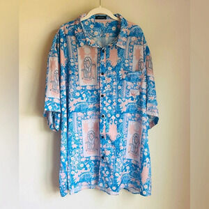 Mcedar Men’s Button-Up Shirt - 5XL